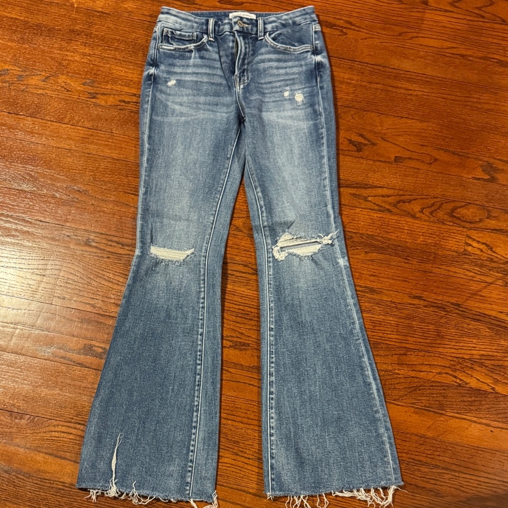Stylish Blue Flared Women Jeans